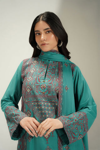 3 Piece Lawn Karandi Embroidered Suit (CS0743)