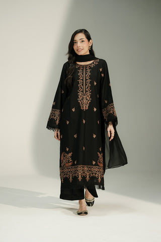3 Piece Cotton Karandi Embroidered Suit (CS0744)