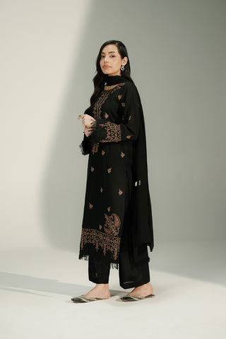 3 Piece Cotton Karandi Embroidered Suit (CS0744)