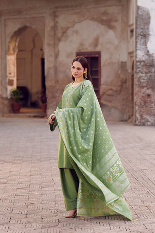 3 Piece Cotton Karandi Embroidered Suit (CS0747)