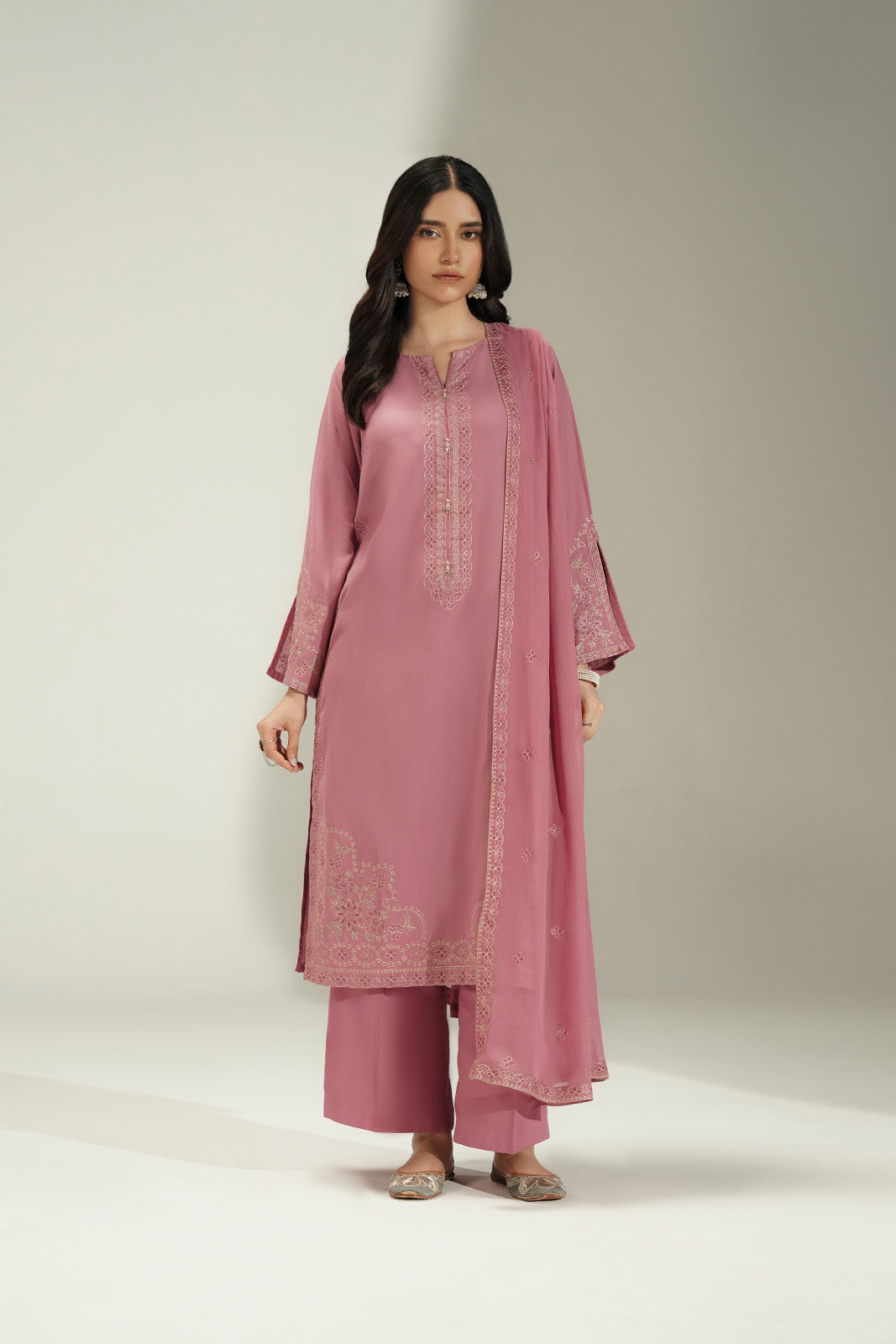 3 Piece Lawn Karandi Embroidered Suit (CS0750)