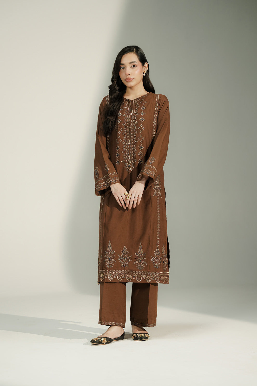 2 Piece Lawn Karandi Embroidered Suit (CS0751)