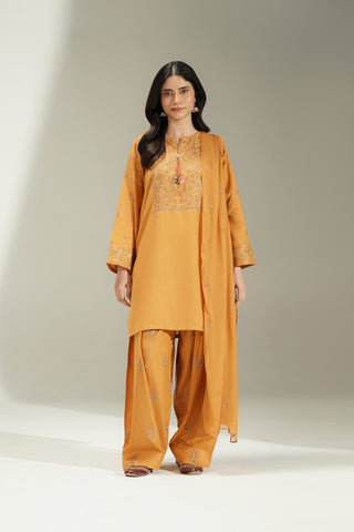 3 Piece Lawn Karandi Embroidered Suit (CS0757)