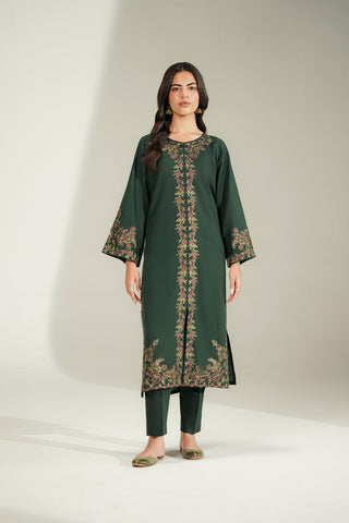 2 Piece Slub Khaddar Embroidered Suit (CS0758)