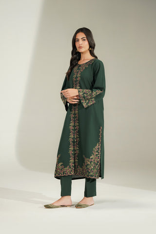 2 Piece Slub Khaddar Embroidered Suit (CS0758)