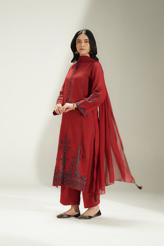 3 Piece Lawn Karandi Embroidered Suit (CS0759)