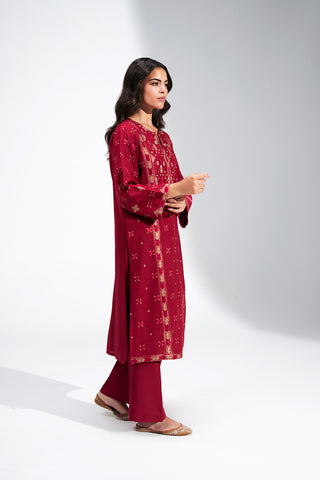2 Piece Cotton Karandi Embroidered Suit (CS0764)