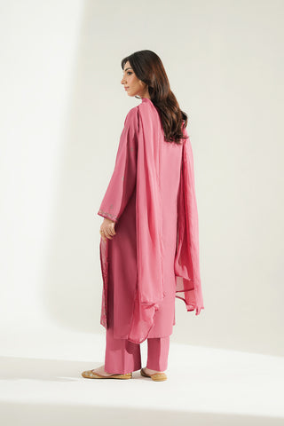 3 Piece Slub Khaddar Embroidered Suit (CS0771)