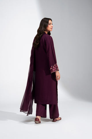 3 Piece Cotton Karandi Embroidered Suit (CS0772)