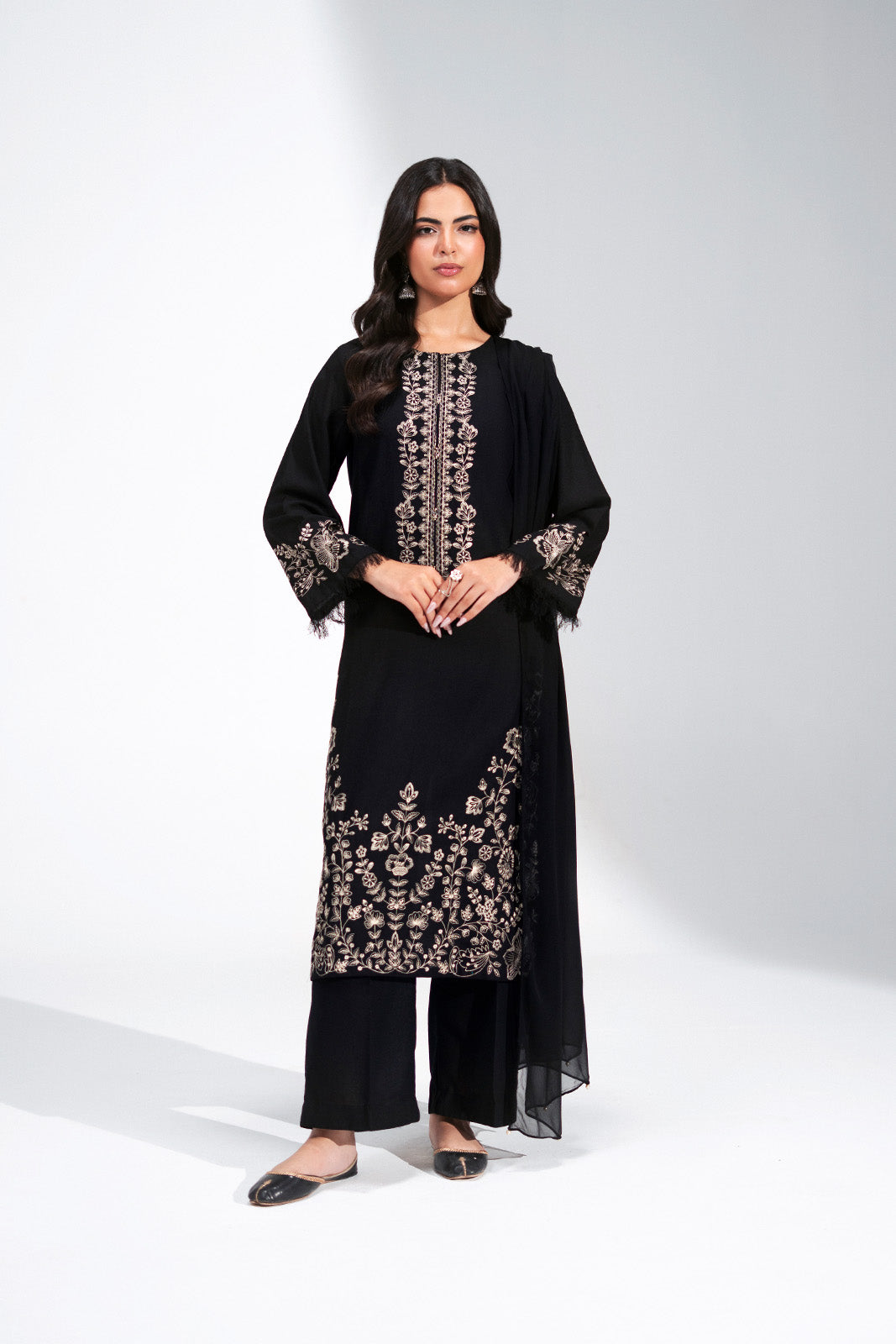 3 Piece Lawn Karandi Embroidered Suit (CS0779)