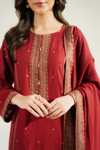 3 Piece Lawn Karandi Embroidered Suit (CS0784)
