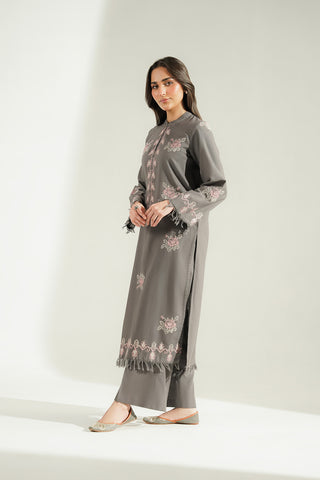 2 Piece Slub Khaddar Embroidered Suit (CS0786)