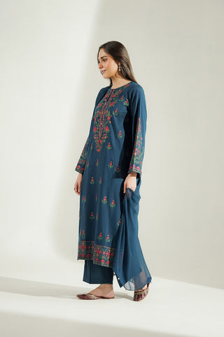3 Piece Cotton Silk Embroidered Suit (CS0787)
