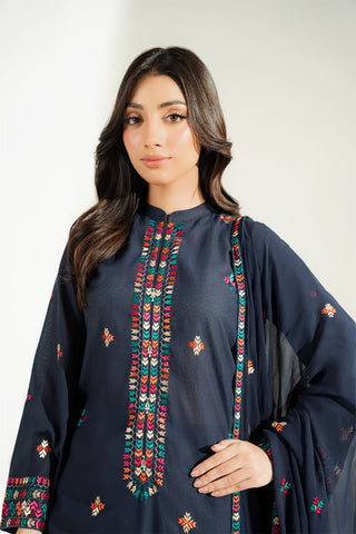 3 Piece Lawn Karandi Embroidered Suit (CS0788)