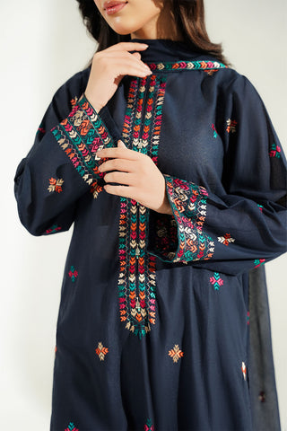 3 Piece Lawn Karandi Embroidered Suit (CS0788)