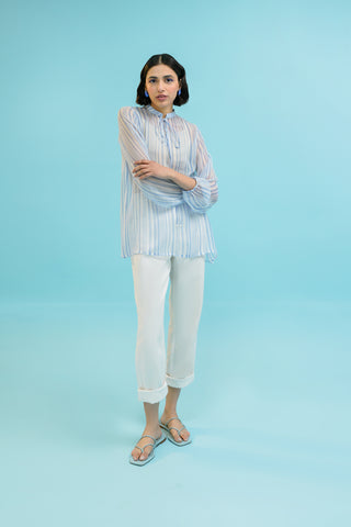 1 Piece  Chiffon Printed Shirt (CF0114)