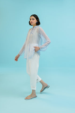 1 Piece  Chiffon Printed Shirt (CF0114)