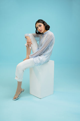 1 Piece  Chiffon Printed Shirt (CF0114)