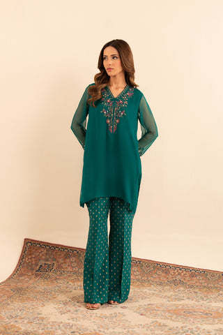 2 Piece Chiffon Embroidered (FS0030)