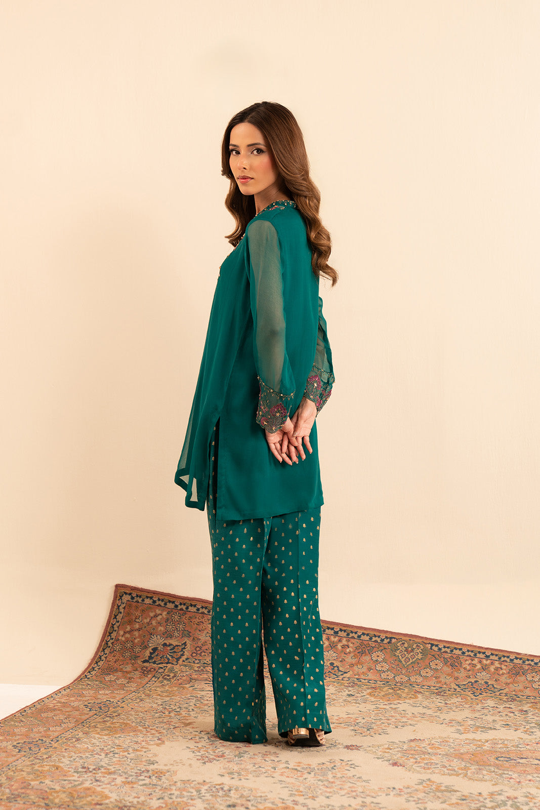 2 Piece Chiffon Embroidered (FS0030)