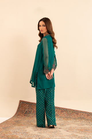 2 Piece Chiffon Embroidered (FS0030)