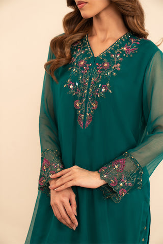 2 Piece Chiffon Embroidered (FS0030)