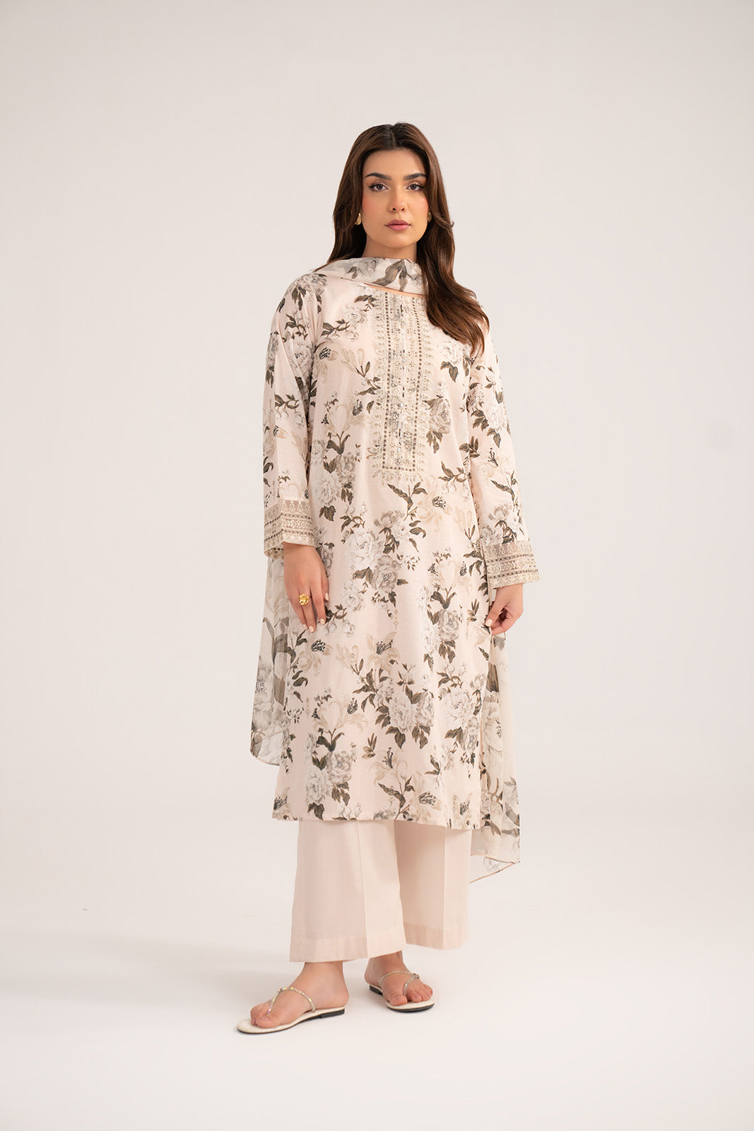 3 Piece Printed Lawn Printed Suit (CP0393)