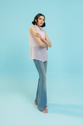 1 Piece  Chiffon Printed Shirt (CF0116)