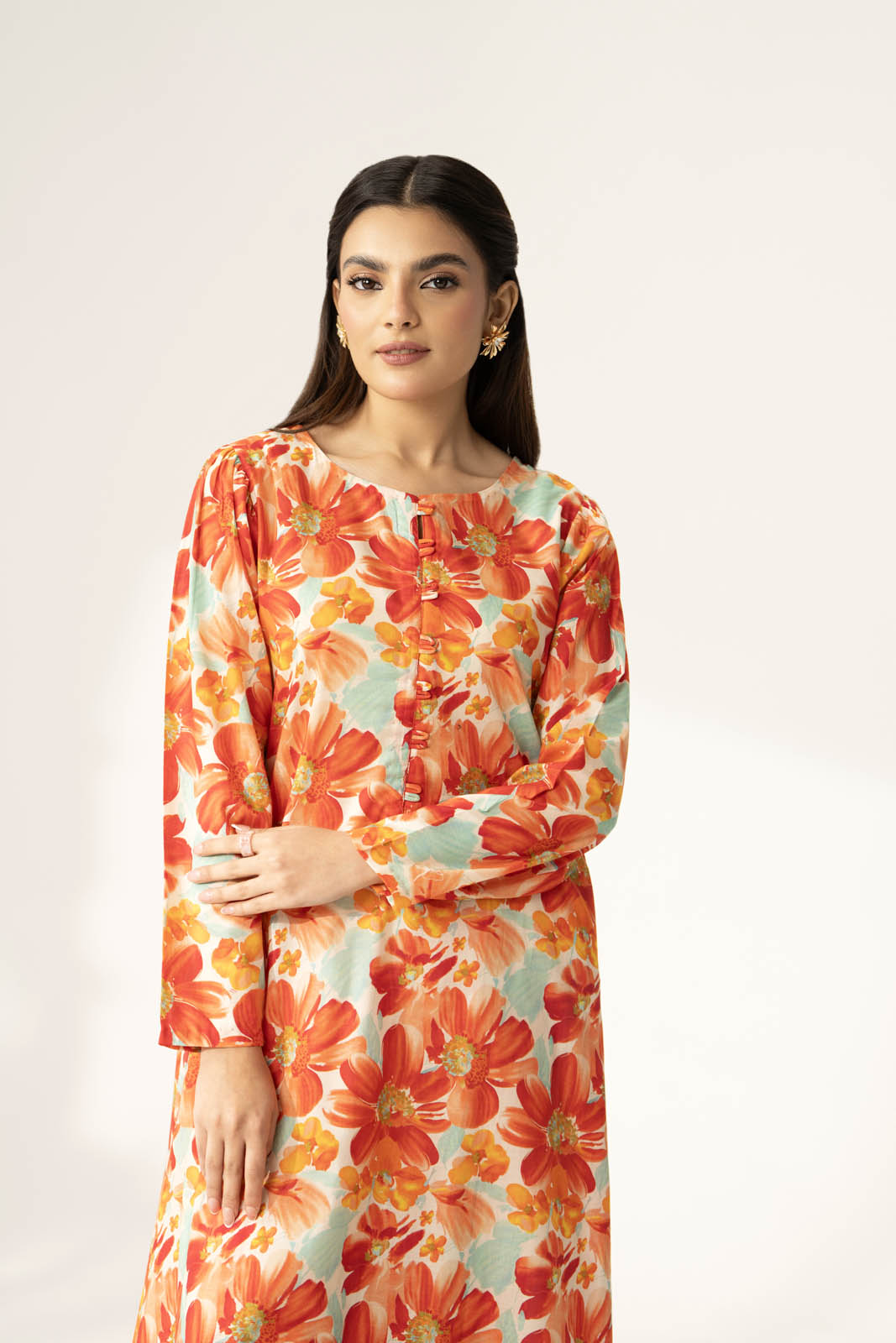 2 Piece Printed Lawn Printed Suit (PD1343)