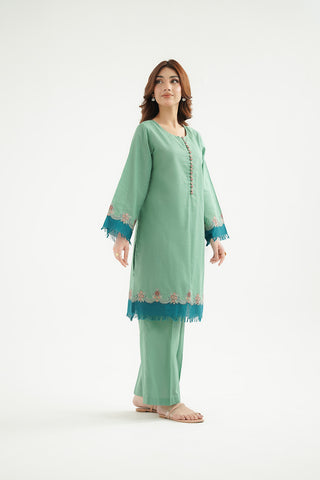 2 Piece Cotton Rip Stop Embroidered Suit (CP0440)