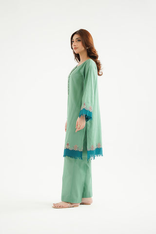 2 Piece Cotton Rip Stop Embroidered Suit (CP0440)