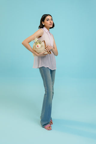 1 Piece  Chiffon Printed Shirt (CF0116)