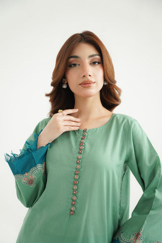 2 Piece Cotton Rip Stop Embroidered Suit (CP0440)