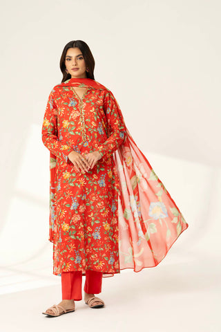 3 Piece Printed Lawn Printed Suit (PD1358)