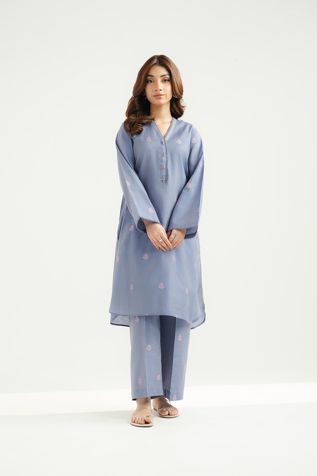 2 Piece Cotton Silk Solid Suit (CS0504)