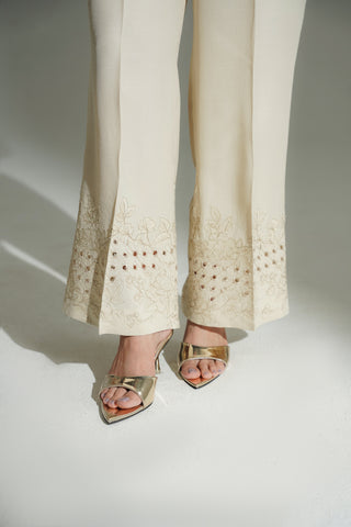 1 Piece Raw Silk Embroidered Culottes (FB0017)