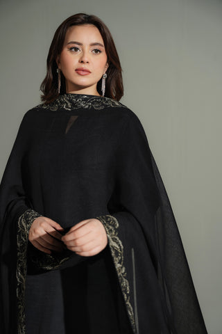 1 Piece Khadi Net Embroidered Shawl (FH0027)