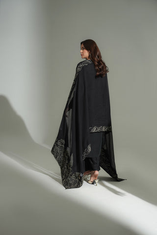 1 Piece Khadi Net Embroidered Shawl (FH0027)