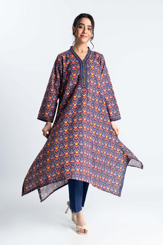 2 Piece Printed Slub Khaddar Embroidered & Printed Suit  (PD1171)