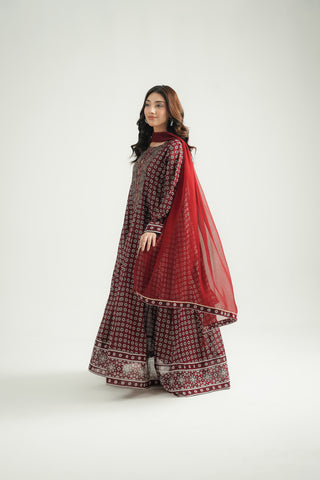 2 Piece Printed Lawn Embroidered Suit (CS0549)