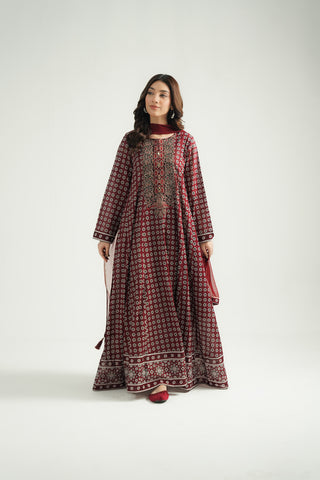 2 Piece Printed Lawn Embroidered Suit (CS0549)