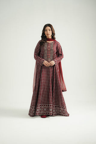 2 Piece Printed Lawn Embroidered Suit (CS0549)