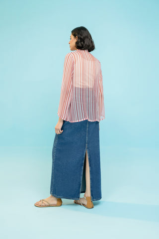 1 Piece  Chiffon Printed Shirt (CF0117)