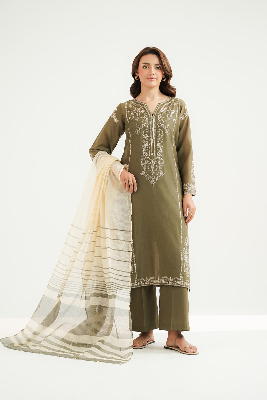 3 Piece Lawn Embroidered Suit (CS0518)