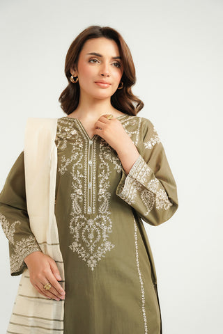 3 Piece Lawn Embroidered Suit (CS0518)