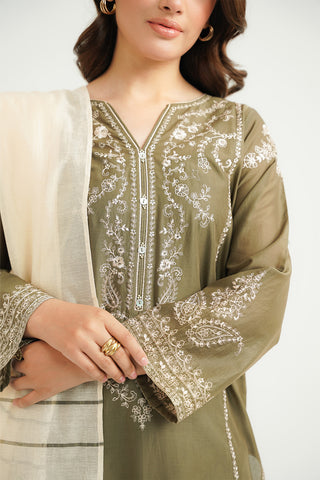 3 Piece Lawn Embroidered Suit (CS0518)