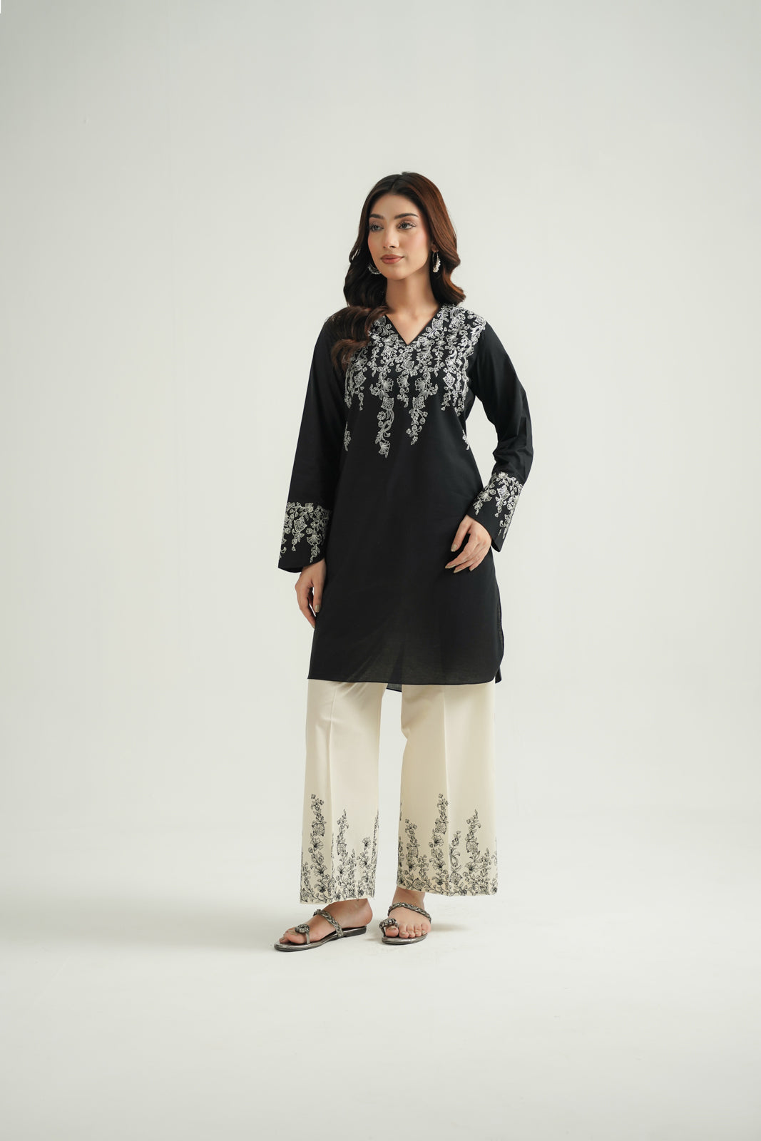 2 Piece Cambric Embroidered Suit (CP0501)