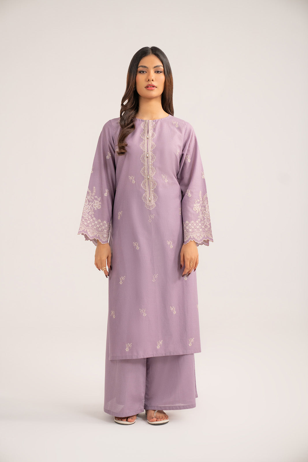2 Piece Cotton Rip Stop Embroidered Suit (CS0427)