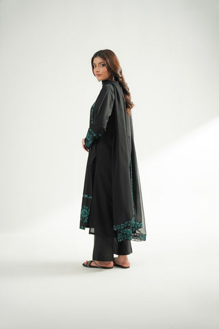3 Piece Dobby Embroidered Suit (CS0581)