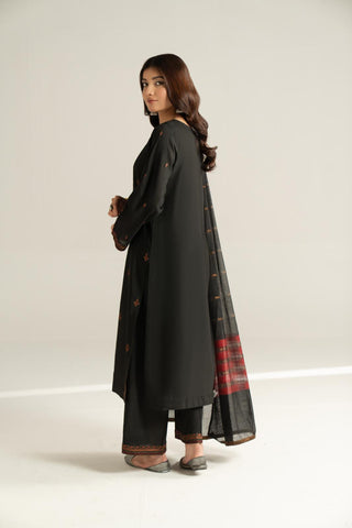 3 Piece Cotton Silk Embroidered Suit (CS0538)